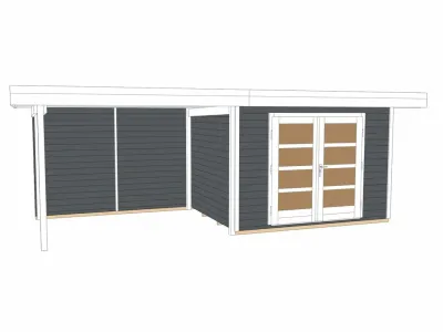 Gartenhaus Designhaus 126 Plus A Gr. 2 anthrazit Produktbild #3