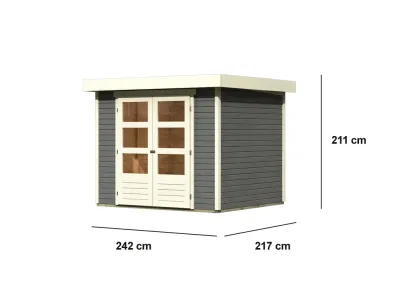 Gartenhaus Askola 3 19 mm terragrau Produktbild #4