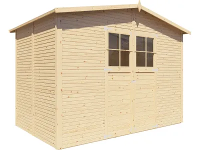 Gartenhaus Alexis 4 Rhombusprofil 18 mm natur Produktbild #2