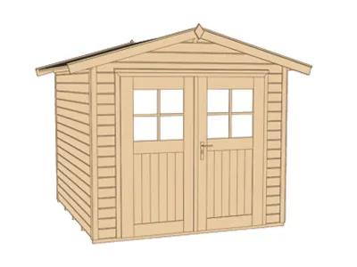 Gerätehaus 224 Gr. 1 21 mm naturbelassen Produktbild #3