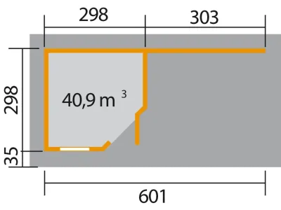 Gartenhaus Designhaus 213 B Gr. 2 28 mm anthrazit Produktbild #2