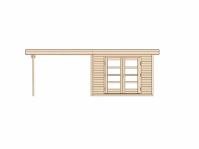 Gartenhaus Designhaus 126 Plus B Gr. 1 natur Produktbild #3