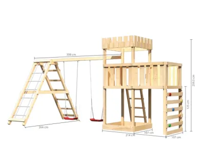 Spielturm Ritterburg Löwenherz SET naturbelassen Produktbild #7