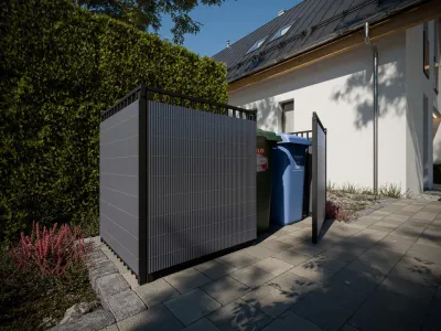 PVC-Sichtschutzzaun - Sichtschutzmatte anthrazit Produktbild #5