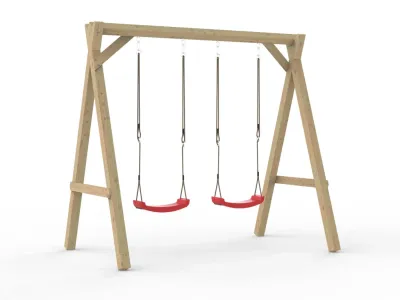Doppelschaukel KDI inkl. 2 Schaukelsitze rot Produktbild #3