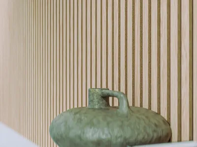 Akustikpaneele Wandverkleidung Light Oak 120 cm Filz schwarz Produktbild #2