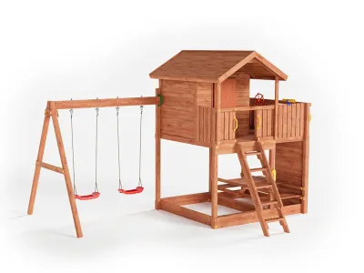 Spielturm Stelzenhaus Moonlight teakfarben Produktbild #4