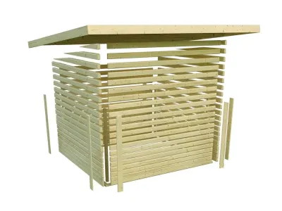 Gartenhaus Zweiraumhaus Schönbuch 1 38 mm naturbelassen Produktbild #6