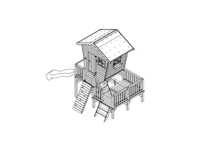 Stelzenhaus Big Birdy KDI inkl. Rutsche pink Produktbild #7