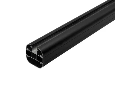 Pfostenset, inkl. Pfostenträger und Schrauben für WPC Steckzaunsystem Mono- Extrudiert Produktbild #2