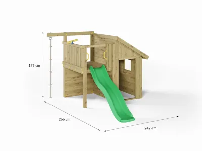 Spielturm Tibalu KDI inkl. Rutsche rot Produktbild #6