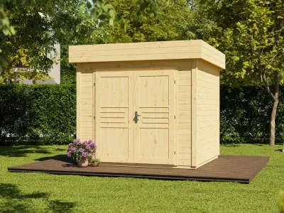 Gartenhaus Livo 2 28 mm naturbelassen Produktbild #1