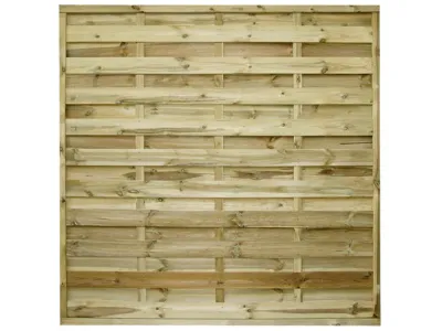 Sichtschutzzaun Lamellenzaun Zaun Bretagne Kiefer KDI Produktbild #1