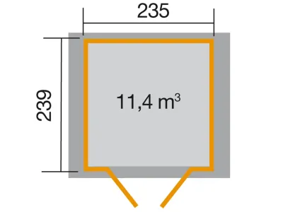 Gerätehaus 224 Gr. 3 21 mm naturbelassen Produktbild #2