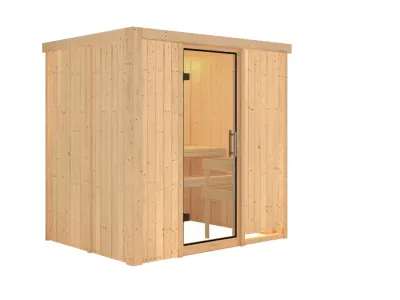 Sauna Systemsauna Bodin Klarglas Ganzglastür Produktbild #6