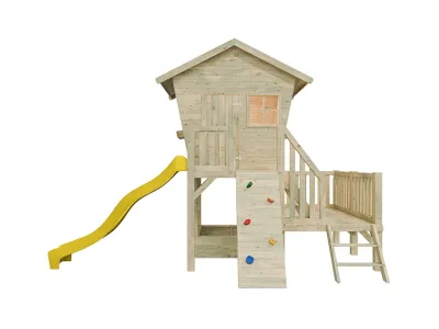Stelzenhaus Big Birdy KDI inkl. Rutsche gelb Produktbild #3