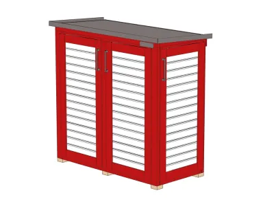 Geräteschrank Garten [Q] Teras schwedenrot Produktbild #2