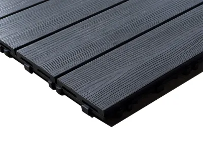 WPC-Fliese Holzoptik Anthrazit Produktbild #2