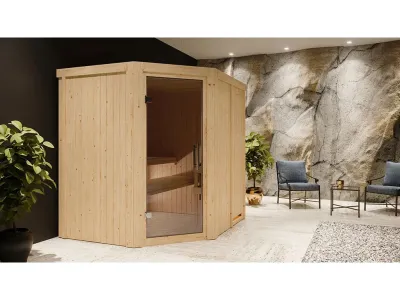 Sauna Systemsauna Siirin, inkl. 9 kW Ofen mit externer Steuerung Produktbild #6