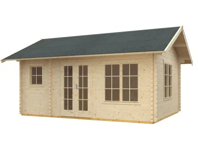 Gartenhaus Blockbohlenhaus Esbjerg 1 45 mm naturbelassen Produktbild #2