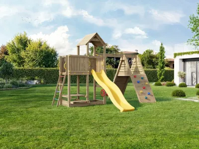 Spielturm Fluppi KDI inkl. Einzelschaukel + Rutsche Produktbild #4