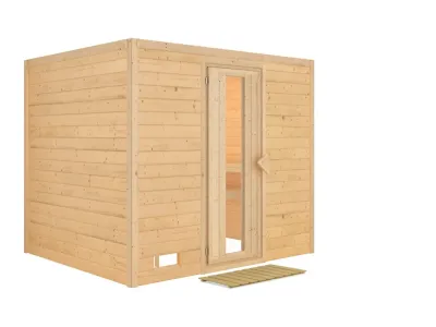 Massivholzsauna Sonara Holztür mit Isolierglas Produktbild #2
