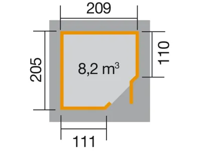 Gerätehaus 229 Gr. 1 21 mm grau Produktbild #2
