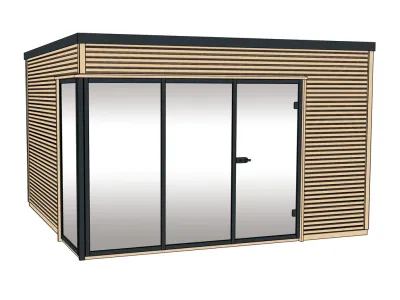 Gartenhaus Designhaus Cubilis Gr. 2 45 mm naturbelassen Produktbild #3