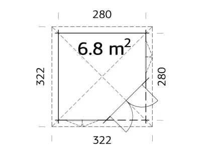 Pavillon Melanie 6,8 m² grau tauchimprägniert Produktbild #3