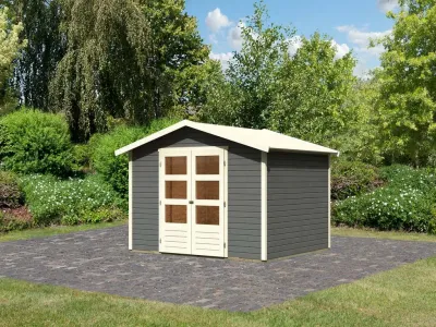 Gartenhaus Amberg 5 19 mm terragrau Produktbild #7