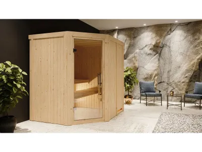 Sauna Systemsauna Siirin, inkl. 9 kW Ofen mit externer Steuerung Produktbild #1
