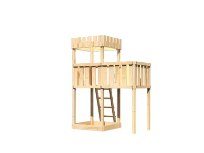 Spielturm Ritterburg Löwenherz SET naturbelassen Produktbild #7
