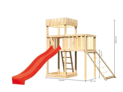Spielturm Ritterburg Löwenherz SET naturbelassen Produktbild #9