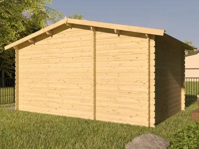 Gartenhaus Blockbohlenhaus Keiko 34 mm naturbelassen Produktbild #2