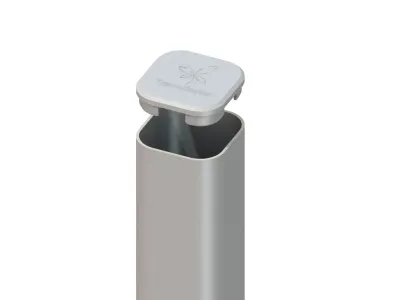 Metallpfosten Silber Erdverbau Produktbild #1