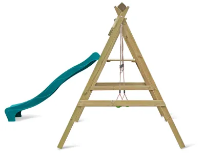 Einzelschaukel mit Podest Cosy Single KDI inkl. Rutsche + Schaukelsitz Produktbild #5