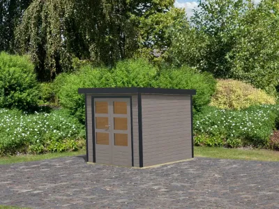 Hybrid-Gartenhaus Jupiter D wassergrau/anthrazit Produktbild #10