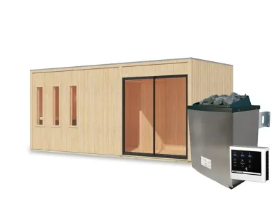 Saunahaus Monterey 73 mm naturbelassen Produktbild #15