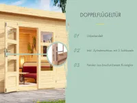 Gartenhaus Zweiraumhaus Nordhorn 19 mm naturbelassen Produktbild #4