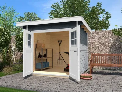 Gartenhaus 179 Gr. 2 28 mm grau Produktbild #1