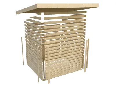 Bikebox Fahrradgarage 3 19 mm naturbelassen Produktbild #11