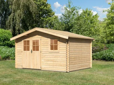 Gartenhaus Blockbohlenhaus Felsenau 5 38 mm naturbelassen Produktbild #2