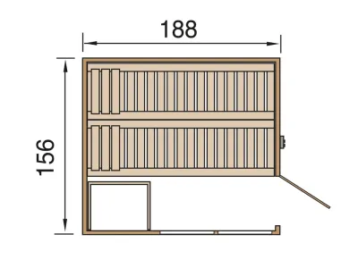 Sauna Massivholz-Elementsauna Kemi Panorama 1 inkl. Saunaofen OS 7,5 kW + externer Steuerung Produktbild #2