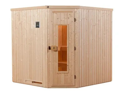 Sauna Systemsauna SPARSET 2 Varberg 3 mit isloierter Holztür inkl. Bio-Ofen Produktbild #2
