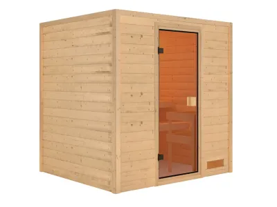Sauna Adelina mit bronzierter Glastür Produktbild #3
