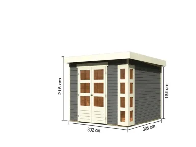 Gartenhaus Kerko 6 19 mm terragrau Produktbild #10