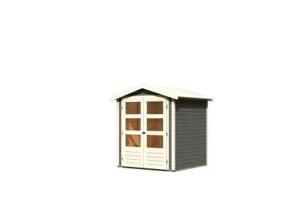 Gartenhaus Amberg 2 19 mm terragrau Produktbild #4