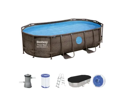 Frame Pool "Power Steel" SET, 427 x 250 x 100 cm Produktbild #1