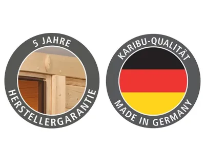 Systemsauna Rodin mit Dachkranz, bronzierte Ganzglastür, inkl. 9 kW Saunaofen integr. Steuerung Produktbild #5