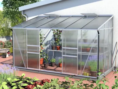Gewächshaus Ida HKP 4 mm, Aluminium-blank eloxiert Produktbild #2